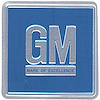 Decal 68-77 GM Door Jamb GM Mark Of Excellence Blue - image 1