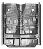 Floor Pan Complete 1968-69 A-Body Exc. El Camino w/ Rocker Panels - image 1