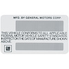 Decal 75 All GM Interior Vehicle Certification Kit - image 1