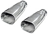 CH32872 Exhaust Tip, Oval, 1969-72 Chevelle/El Camino/Monte Carlo SS, Chrome 3", Pair - image 1