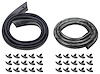 CH36653 Seal Kit, Hood to Cowl, 1970-72 Chevelle/El Camino/Monte, w/Clips, Rubber Lower - image 1