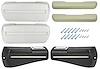 CH37373-CV Armrest Kit, Front/Rear, 68-69 Chevelle/Cut/Pont A-Body, Black Rear Base w/Trim - image 1