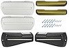 CH37373-GD Armrest Kit, Front/Rear, 68-69 Chevelle/Cut/Pont A-Body, Black Rear Base w/Trim - image 1
