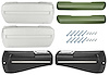 CH37373-GG Armrest Kit, Front/Rear, 68-69 Chevelle/Cut/Pont A-Body, Black Rear Base w/Trim - image 1