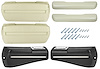CH37373-PL Armrest Kit, Front/Rear, 68-69 Chevelle/Cut/Pont A-Body, Black Rear Base w/Trim - image 1