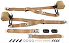 Seat Belts 1966-73 GM A Body 3-Point Retractable Bench Chrome Button - image 1