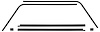 Interior Rear Window Headliner Seal Strips 1964-67 Chevy El Camino - image 1
