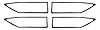 Gasket Set Front/Rear Side Marker 1970-72 Cutlass - image 1