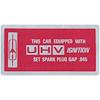 Decal 66-67 Cutlass UHV Ignition - image 1