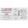 Decal 64-65 Cutlass Cooling System Caution - image 1