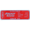 Decal 67 Cutlass Valve Cover 400 Turnpike Cruiser - image 1