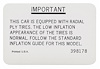 Decal 67-68 Cutlass Tire Pressure Except 442 - image 1