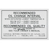 Decal 70-71 Cutlass Oil Change Canada - image 1