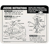 Decal 68-69 Chevelle Jacking Instructions Except 69 SS - image 1