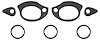 Door Handle & Lock Gasket Set for 1964-1972 GM A-Body [Rubber, 7-Piece Set] - image 1