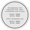 Decal 65 Pontiac Tire Pressure - image 1