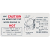 Decal 65-67 Pontiac Caution Cooling System - image 1