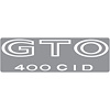 Decal 73 GTO GTO 400 CID White - image 1