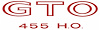 Decal 71 GTO Fender GTO 455 HO Red - image 1