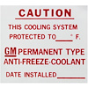 DEALER ANTIFREEZE TAG - image 1