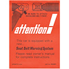 Sleeve 72 GM Interior Visor Instruction Seat Belt Warning - image 1