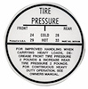 Decal 64-65 Chevelle/El Camino Tire Pressure - image 1