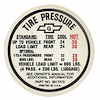 Decal 67 Chevelle Tire Pressure w/ AC - image 1