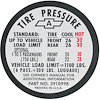 Decal 67 Chevelle Tire Pressure SS - image 1