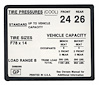 Decal 71 Chevelle Tire Pressure - image 1