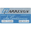 Decal 66 GM A Body Evaporator Box Harrison Air Conditioning - image 1