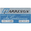 Decal 68 GM A Body Evaporator Box Harrison Air Conditioning - image 1
