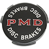 Insert Wheel Center Cap 1967-70 Pontiac Black W/ Red PMD Letters - image 1