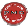 Insert Wheel Center Cap 1967-70 Pontiac Red W/ Black PMD Letters - image 1