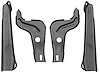 Bumper Brackets-Front for 1966-1967 Pontiac GTO, LeMans, Tempest [4-Piece Set] - image 1
