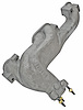 Exhaust Manifold 1968-69 Pontiac Round Port Heads - image 1