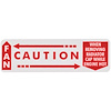 Decal 62-63 Bonneville Catalina 64 Grand Prix Caution Fan Horizontal - image 1