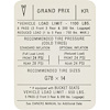 Decal 71 Grand Prix Tire Pressure KR - image 1