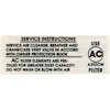 Decal 1967-69 Chevelle/El Camino Air Cleaner Service Instructions 396/375HP - image 1