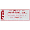 Decal 79-80 Malibu Fan Caution - image 1