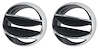 OBB2300-PR Deflector Ball, Air Outlet, 1966-69 Chevelle/Elco, 65-69 Corvair, Chrome, Pair - image 1