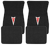 Floor Mats Fits Select 1964-1977 Pontiac Grand Prix, GTO, LeMans, Tempest [Black, Pontiac Arrowhead] - image 1