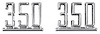 PZ00047-PR Emblem, Fender, 1965-67 Chevelle/El Camino, 350, Pair - image 1