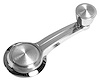 Handle Window Crank 1965-66 GM A Body/Bonn/Cat/GP/1965 Riv Chrome Knob - image 1