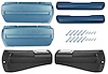 RK16BL Armrest Kit, Front/Rear, 1968-69 Chevelle/Cutlass/Pontiac A-Body, Rear Black Only - image 1