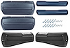 RK16DB Armrest Kit, Front/Rear, 1968-69 Chevelle/Cutlass/Pontiac A-Body, Rear Black Only - image 1