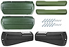 RK16JG Armrest Kit, Front/Rear, 1968-69 Chevelle/Cutlass/Pontiac A-Body, Rear Black Only - image 1