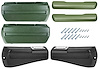 RK16LG Armrest Kit, Front/Rear, 1968-69 Chevelle/Cutlass/Pontiac A-Body, Rear Black Only - image 1