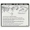 Decal 61 Special Trunk Jack Instructions Tire Pressure - image 1