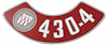 Decal 68-70 Buick Air Cleaner 430-4V - image 1