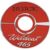 Decal 64-66 Buick Air Cleaner Wildcat 465 14 Inch Red Silver - image 1